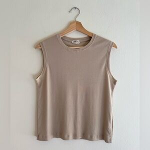 Hermès tank top cotton beige 44 boxy